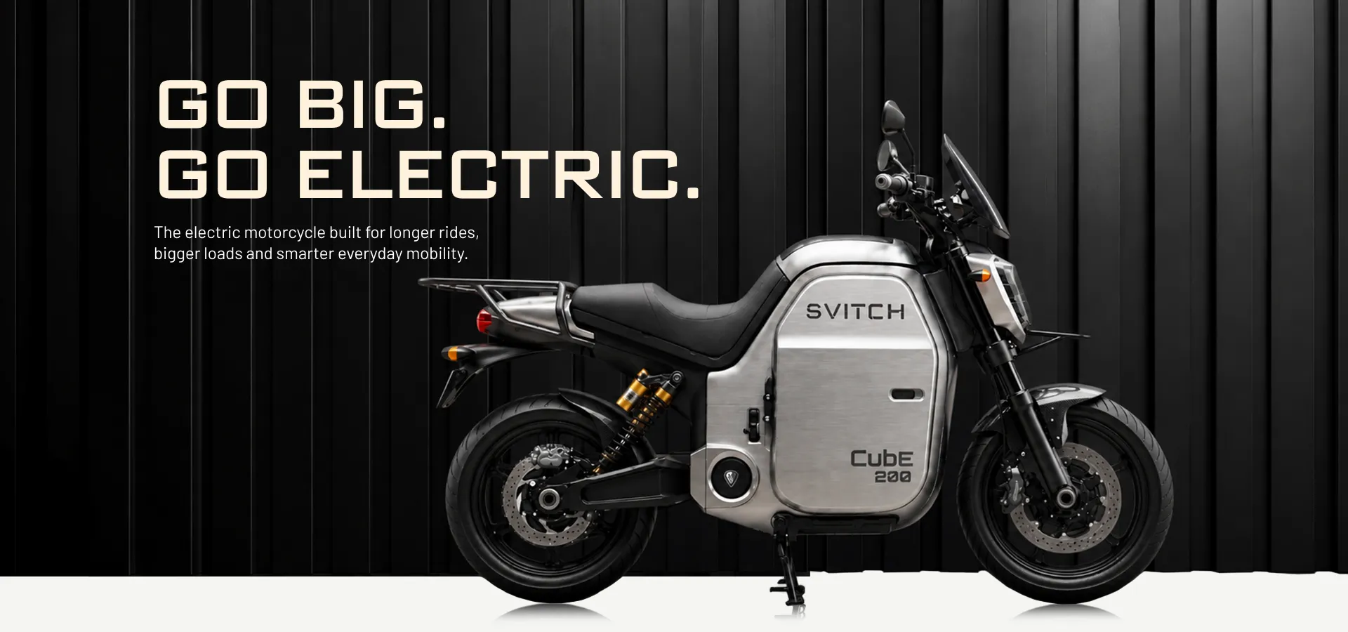 Svitch Cube 200 electric motorcycle — Go big. Go electric.